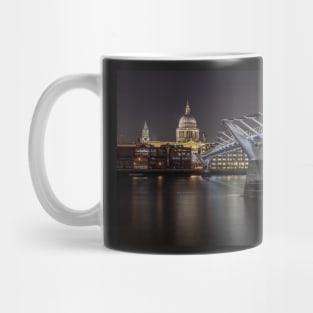 Millennium Bridge over River Thames with St Pauls Mug